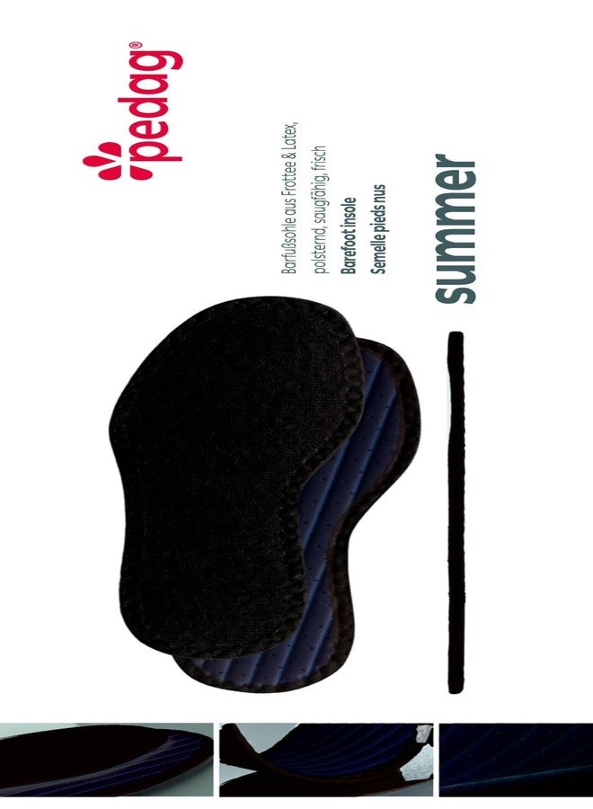 Pedag Summer, Pure Terry Cotton Insoles, Handmade in Germany, Absorbs Sweat & Controls Odor, Ideal for Wear Without Socks, Washable, US Men 15/ EU 48, Black, 3 Pair - Image 5